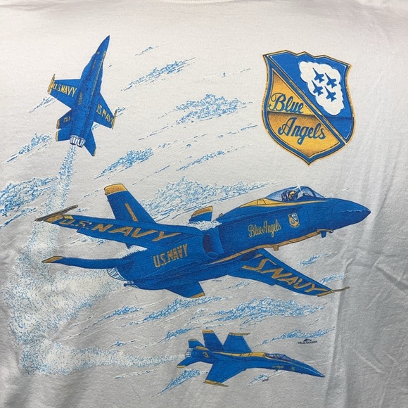 Early 90’s Navy Blue Angels T shirt. Global basic. - Picture 3 of 10